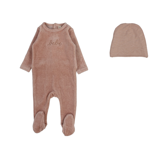 Lilette Velour Bebe Footie Set
