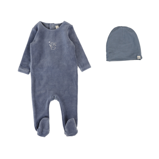 Lilette Velour Forest Graphic Footie Set