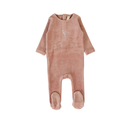 Lilette Velour Forest Graphic Footie