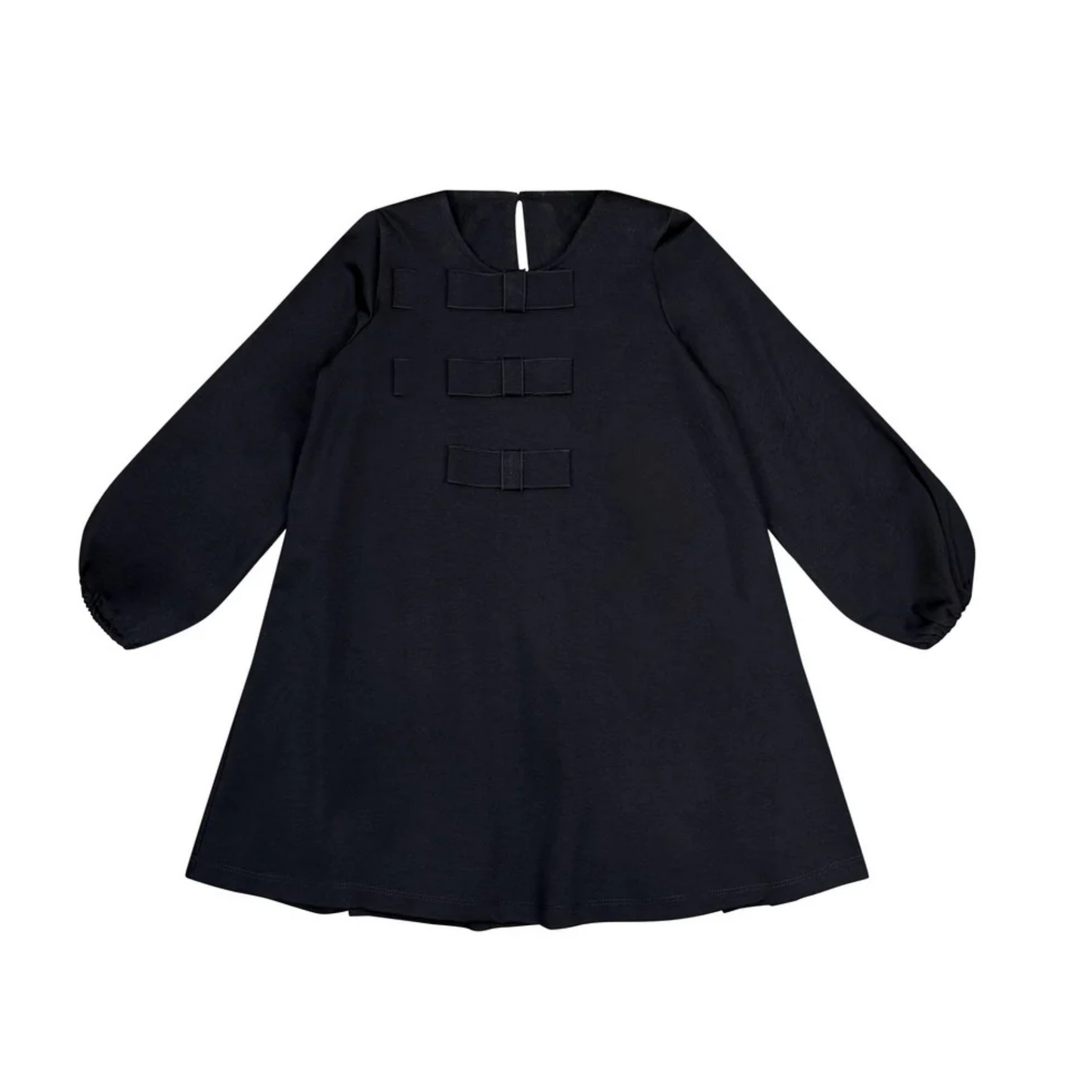 Piccolo Ludo Knit Bow Long Sleeve Dress