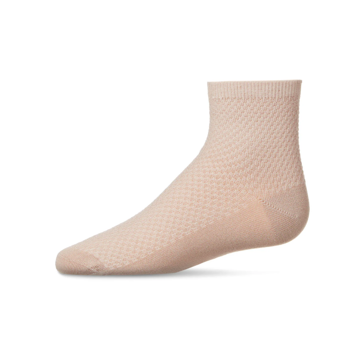 Memoi Girls Pique Stitch Anklet Socks
