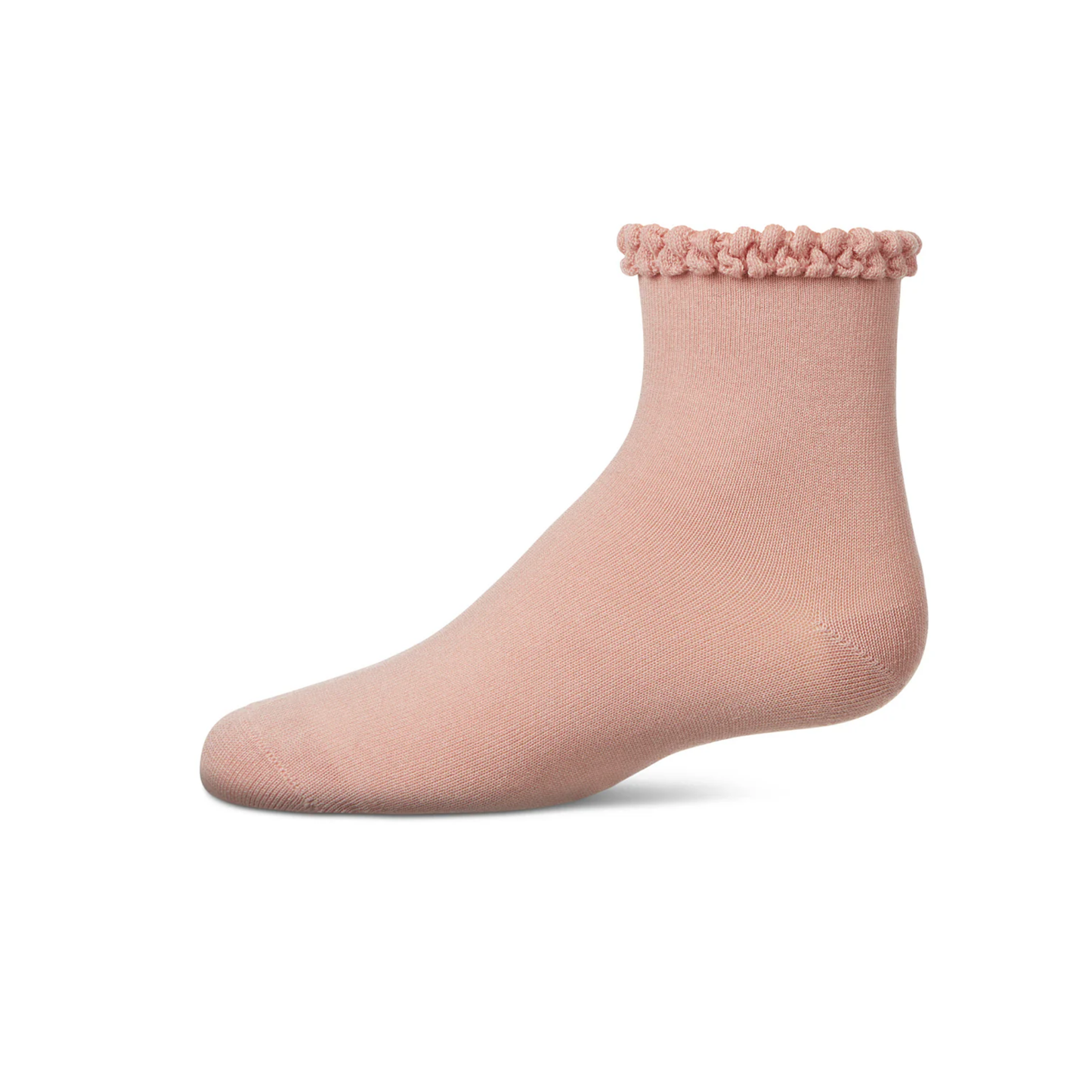 Memoi Girls Bubble Stitch Welt Anklet Socks - Mkf-1010