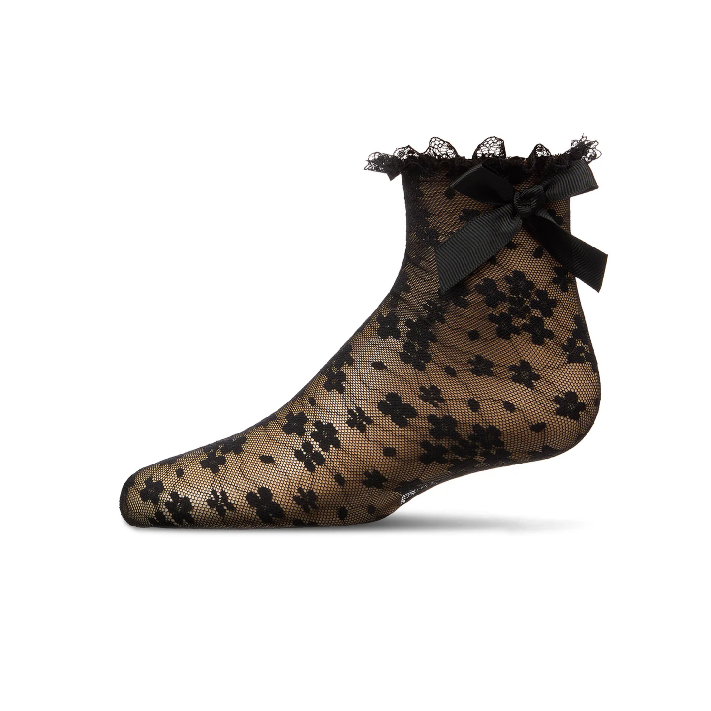 Memoi Floral Lace Bow Anklet - MKF-1012