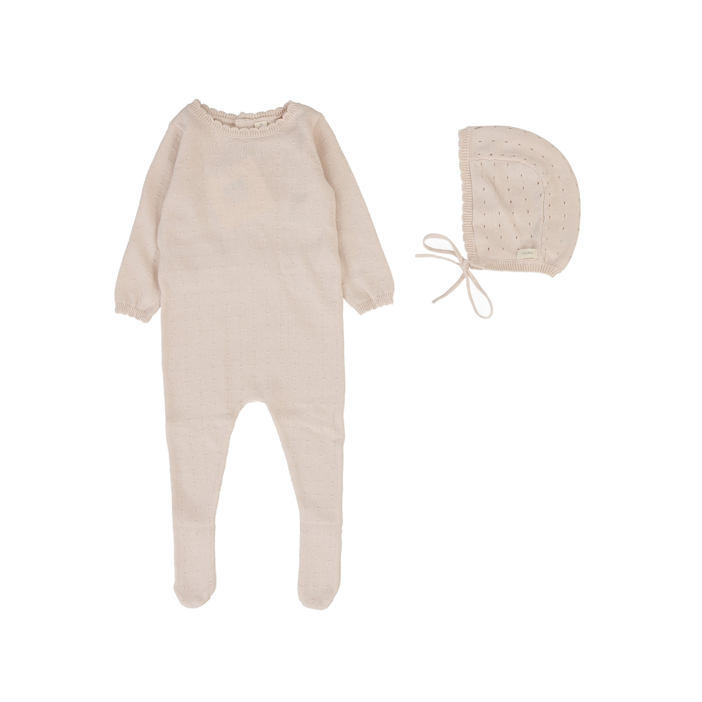 Lilette Dotty Knit Footie Set