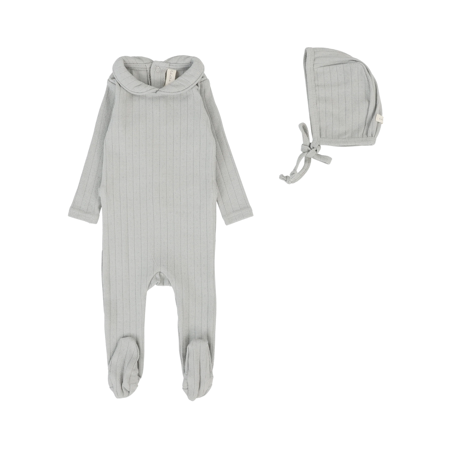 Lilette Fine Pointelle Collar Footie Set