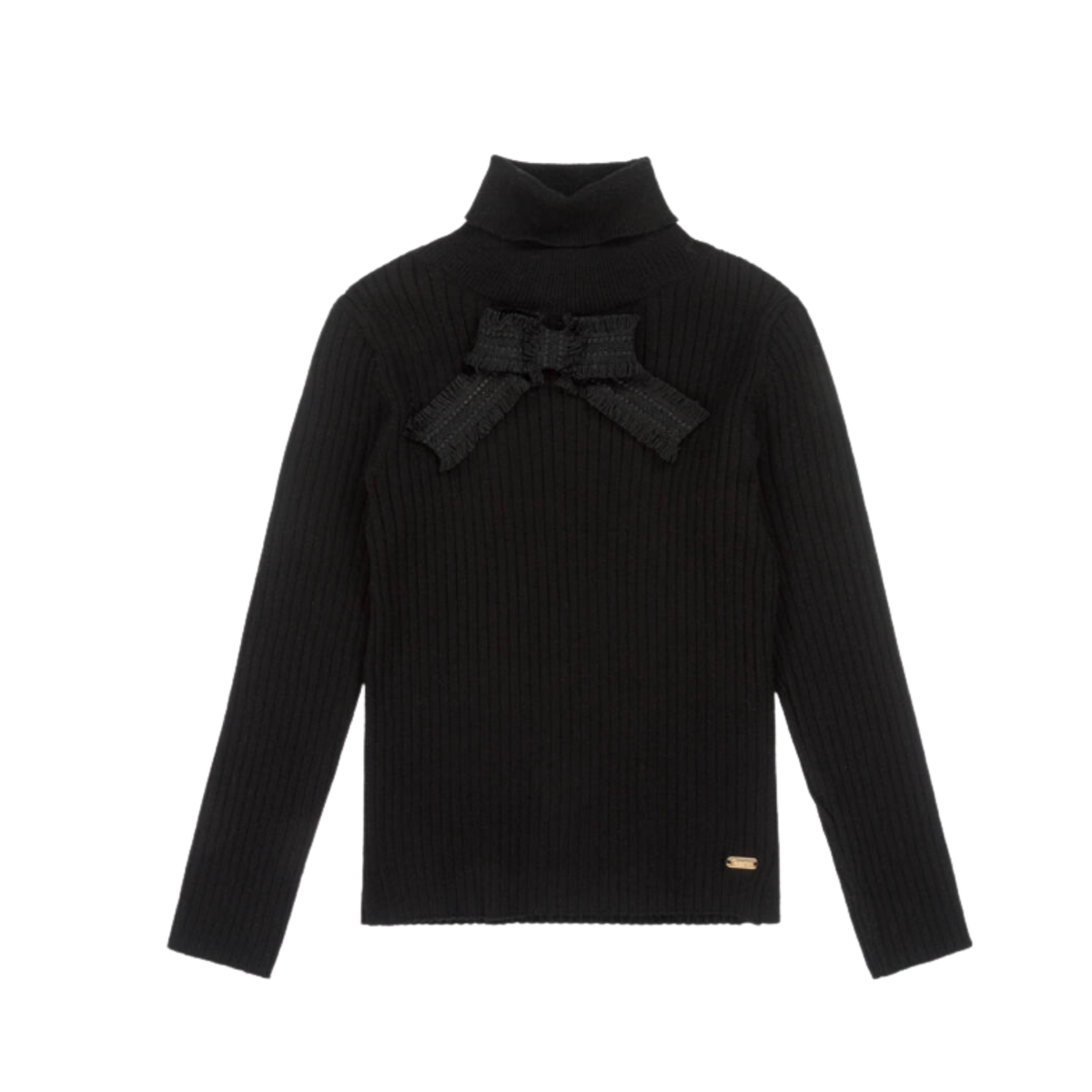 Patachou Bow Turtleneck