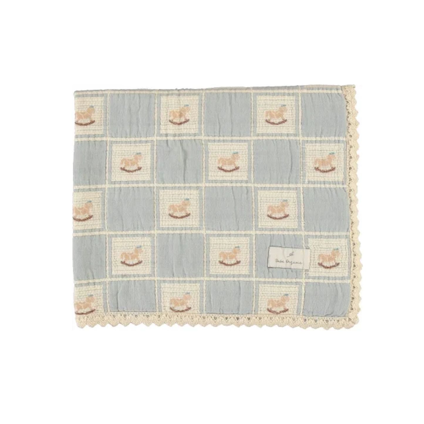 Bebe Organic Rocking Horse Patchwork Blanket