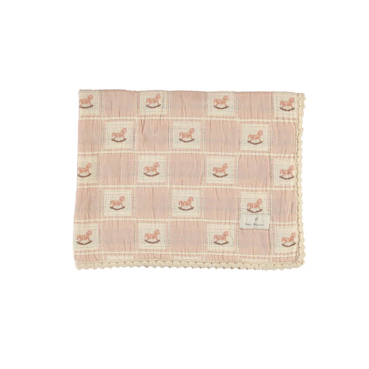 Bebe Organic Rocking Horse Patchwork Blanket