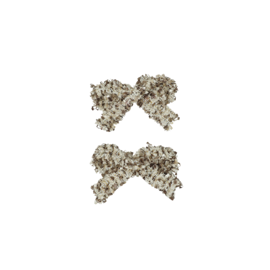 Bandeau Tweed Collection Mini Bow Clip Set
