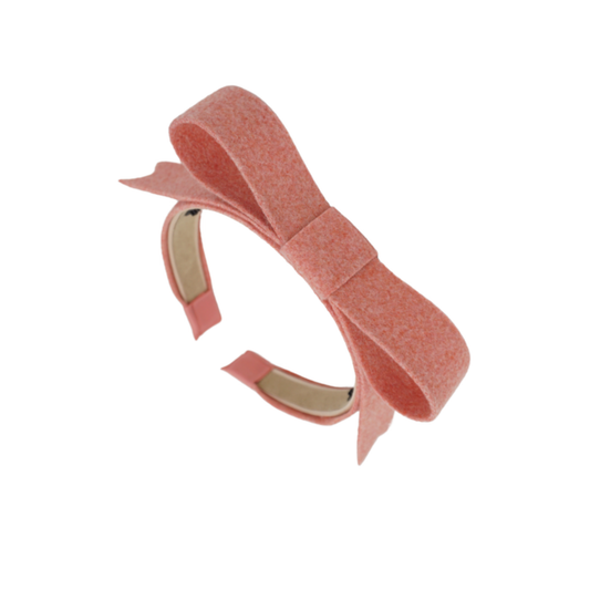 Bandeau Brushed Wool Luxe Bow Headband