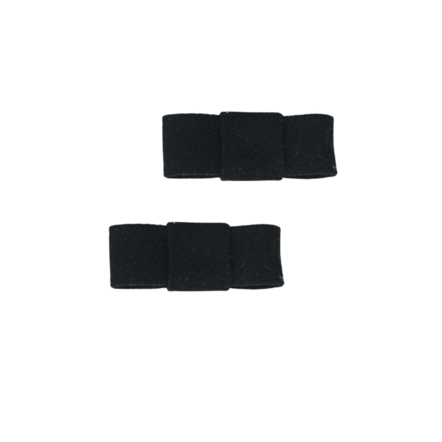 Bandeau Brushed Wool Mini Bow Clip Set