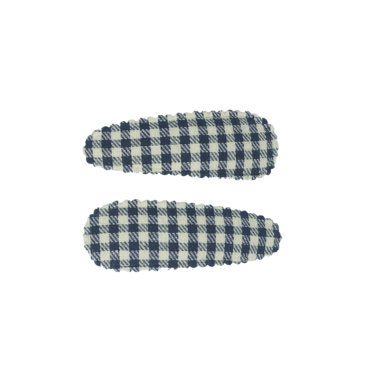 Bandeau Wooly Gingham Snap Clip Set