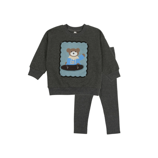 Bonjoy Graphic Photo Sweatshirt Set