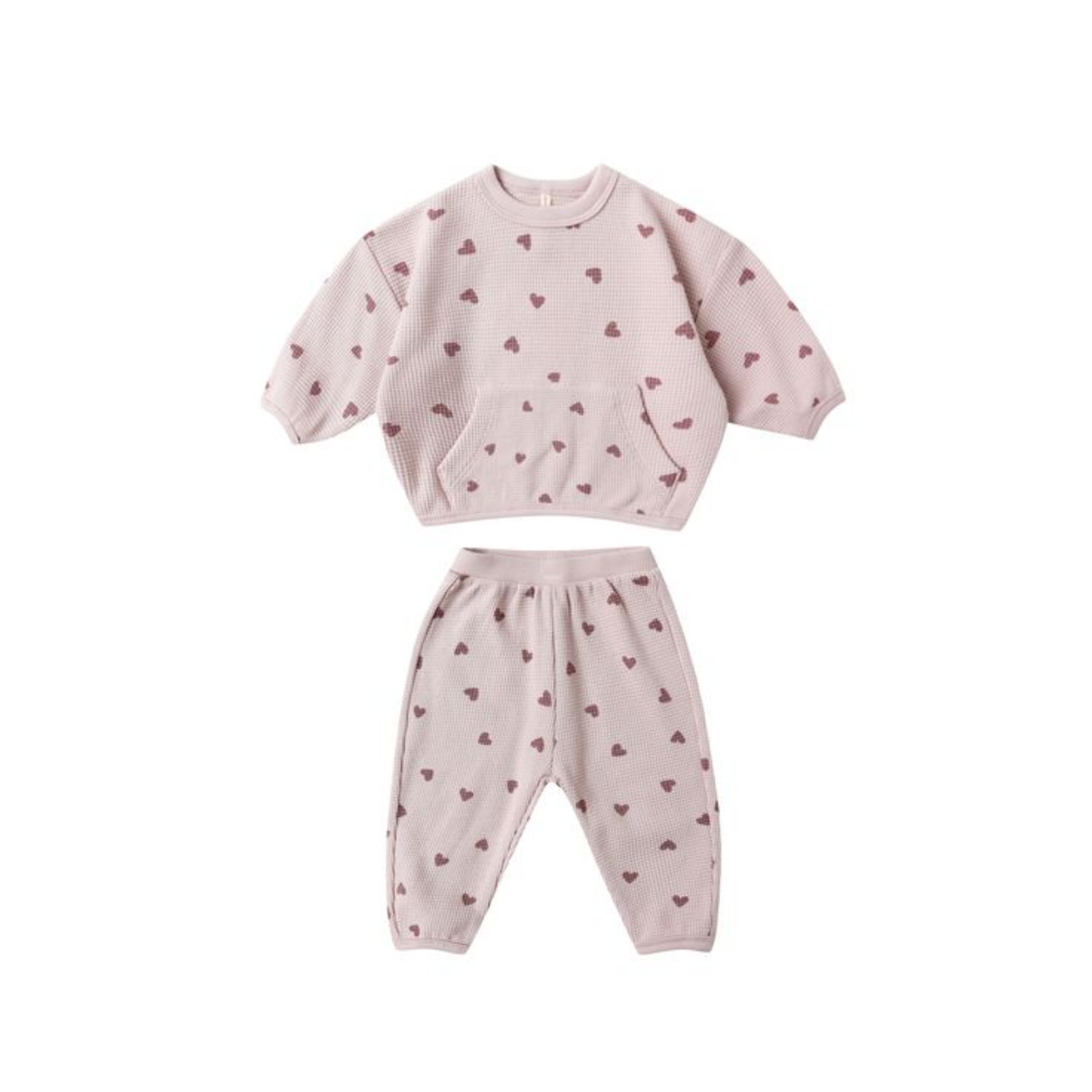 Quincy Mae  Hearts Waffle Slouch Set