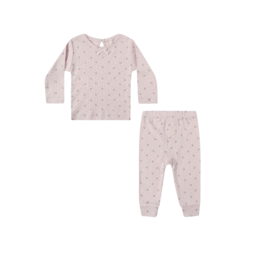Quincy Mae Pointelle Long Sleeve Set