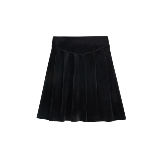 Papillon  Velour V Waist Pleat Skirt