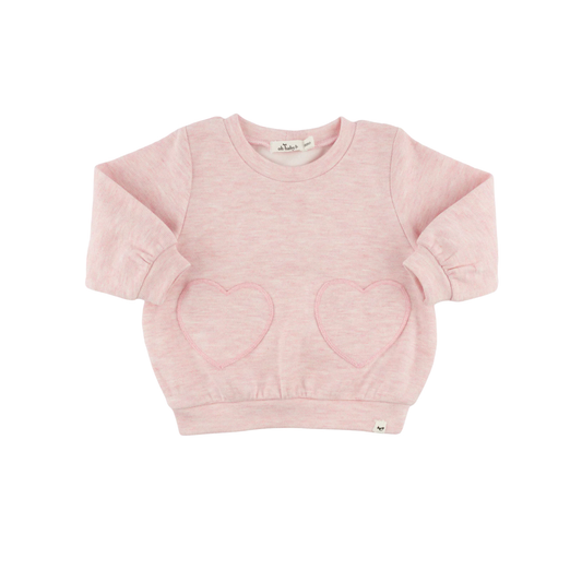 Oh Baby! Honeycomb Heart Pocket Sweatshirt
