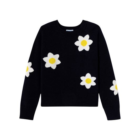 Jacadi Paris Flower Print Long Sleeve Sweater