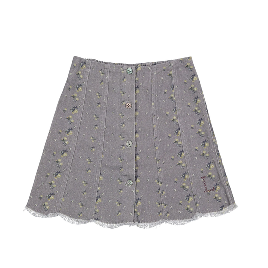 L By Ladida Printed Denim Skirt