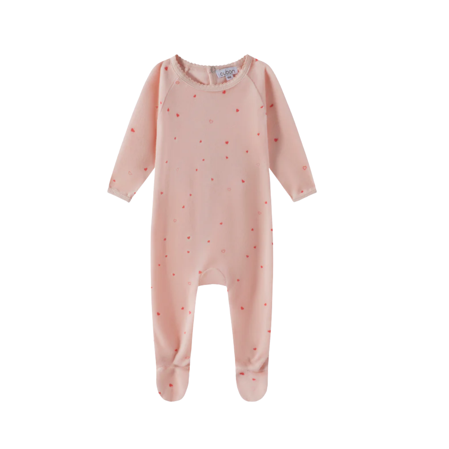 Oubon Allover Heart Print Footie