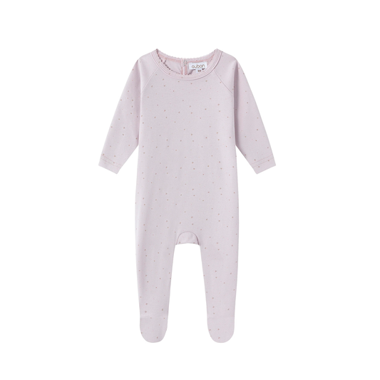 Oubon Lavender Floral Print Footie