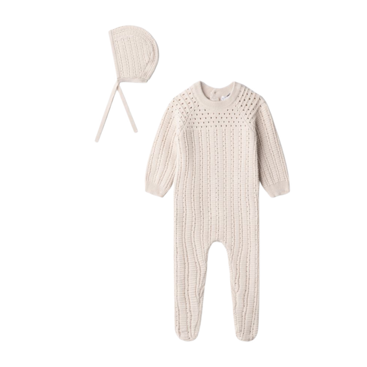 Jolie Capri  Pointelle Knit Stretchy With Bonnet