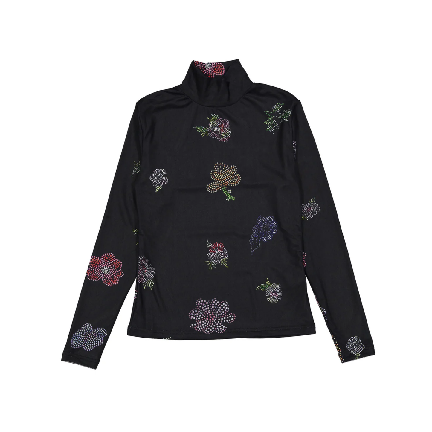 Ava and Lu  Flower Studded Turtleneck