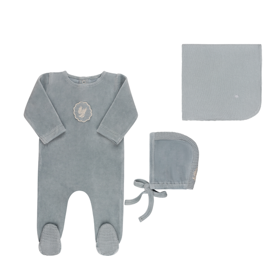 Tricot Bebe Crochet Footie Set