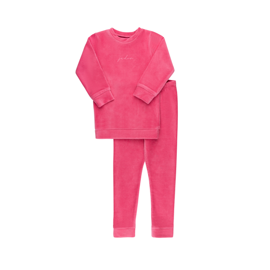 Tricot Bebe Ribbed Velour "Jadore" Pajama