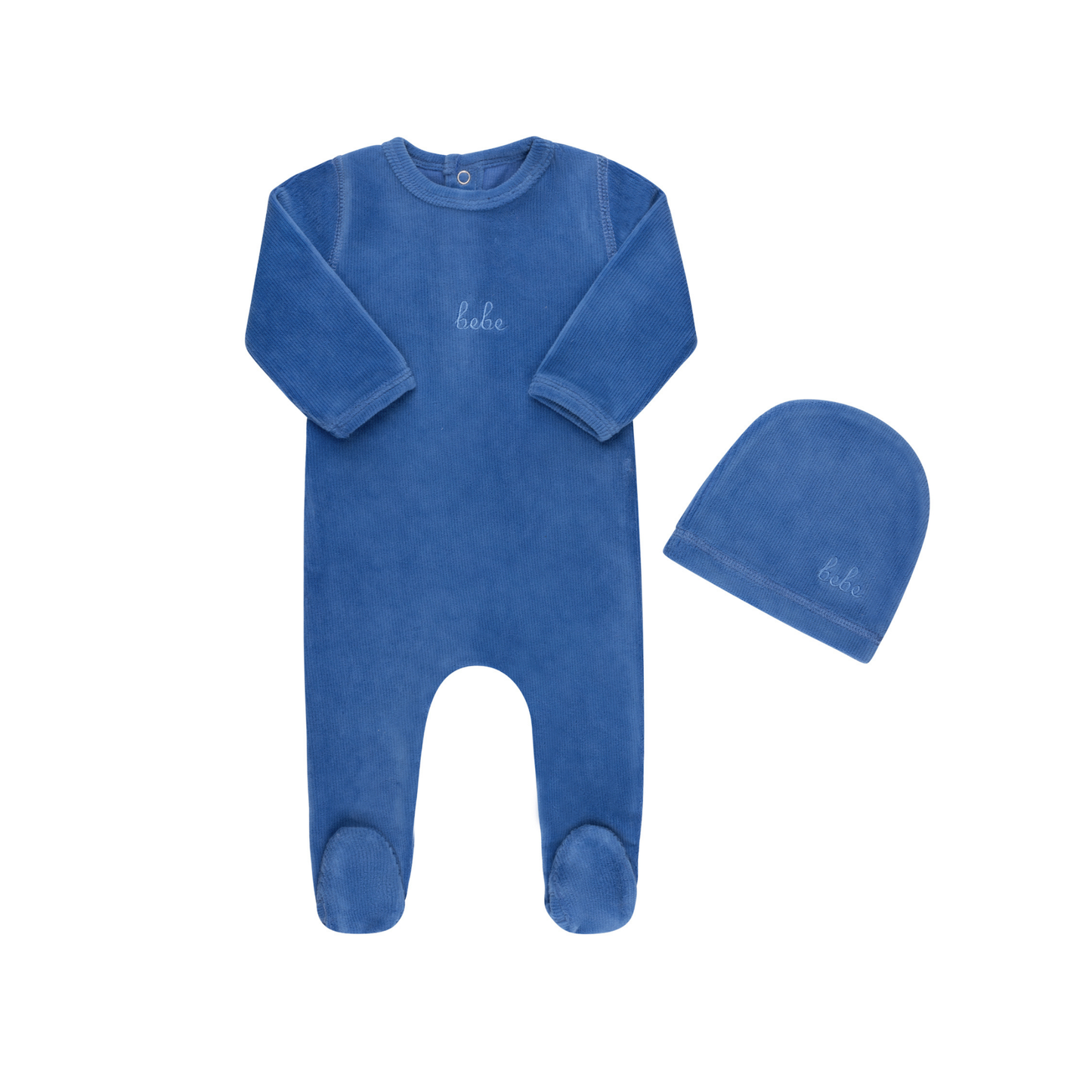 Tricot Bebe Ribbed Velour Bebe Footie