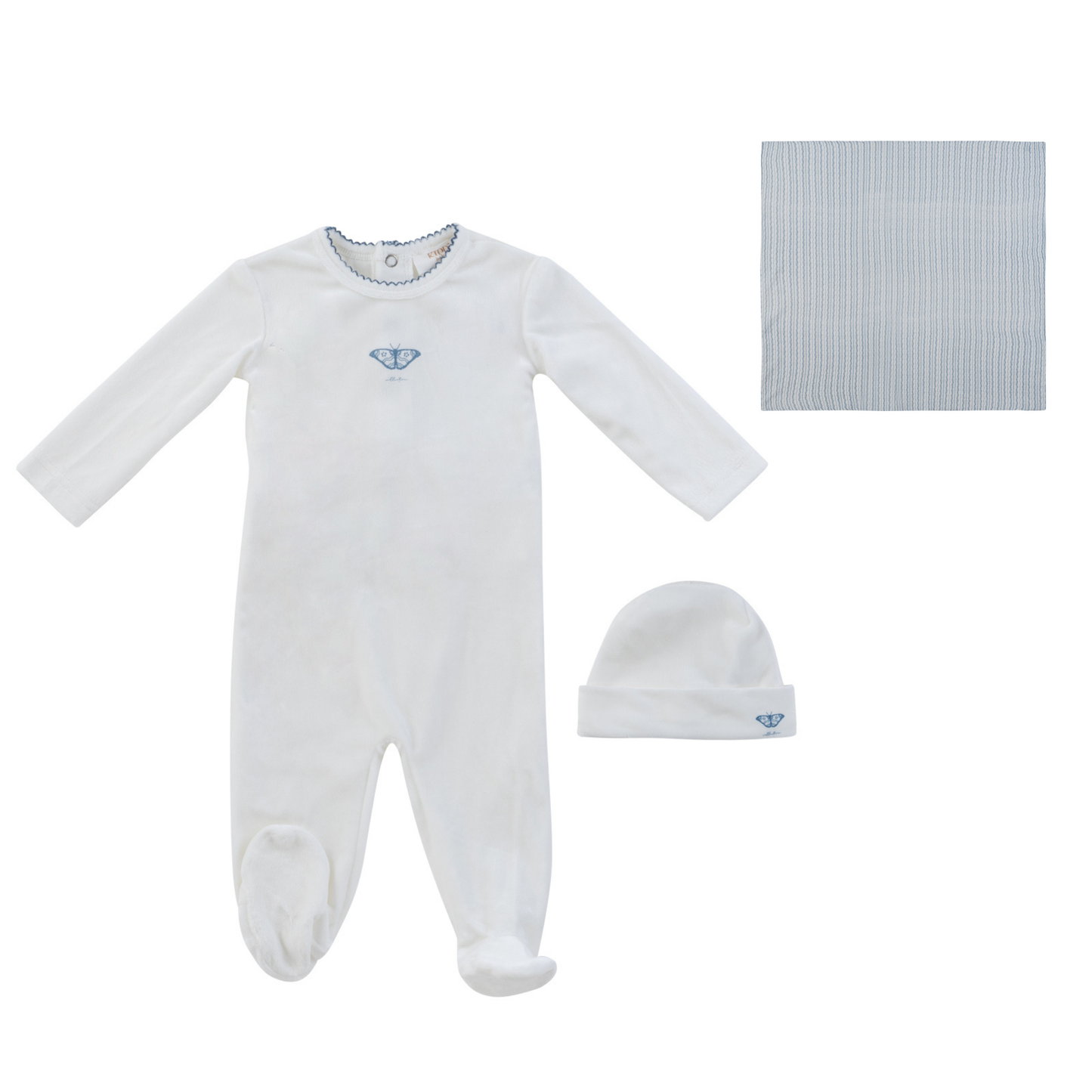Kipp Baby Flutter Romper And Blanket Set
