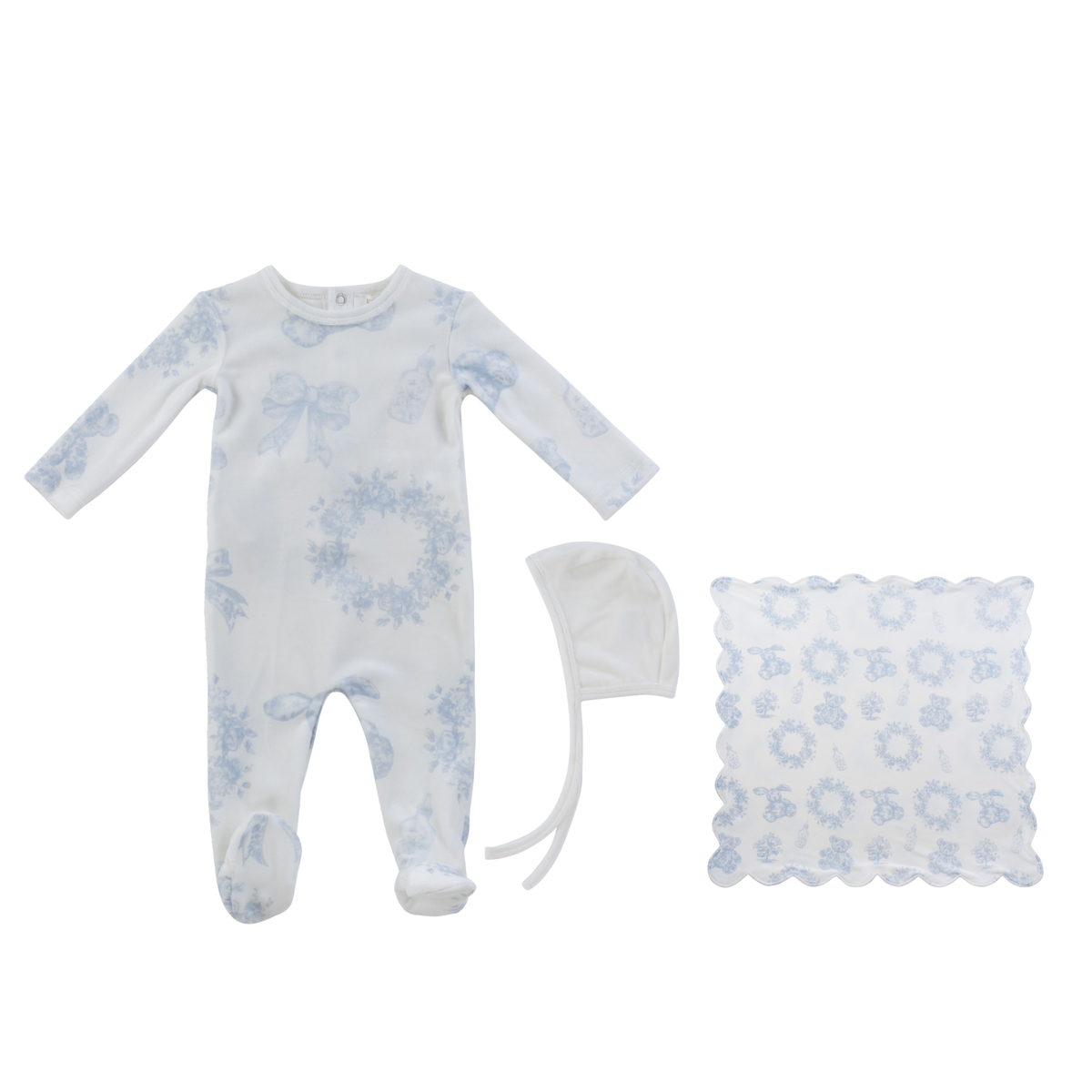 Kipp Baby Petit Toile Romper And Blanket Set