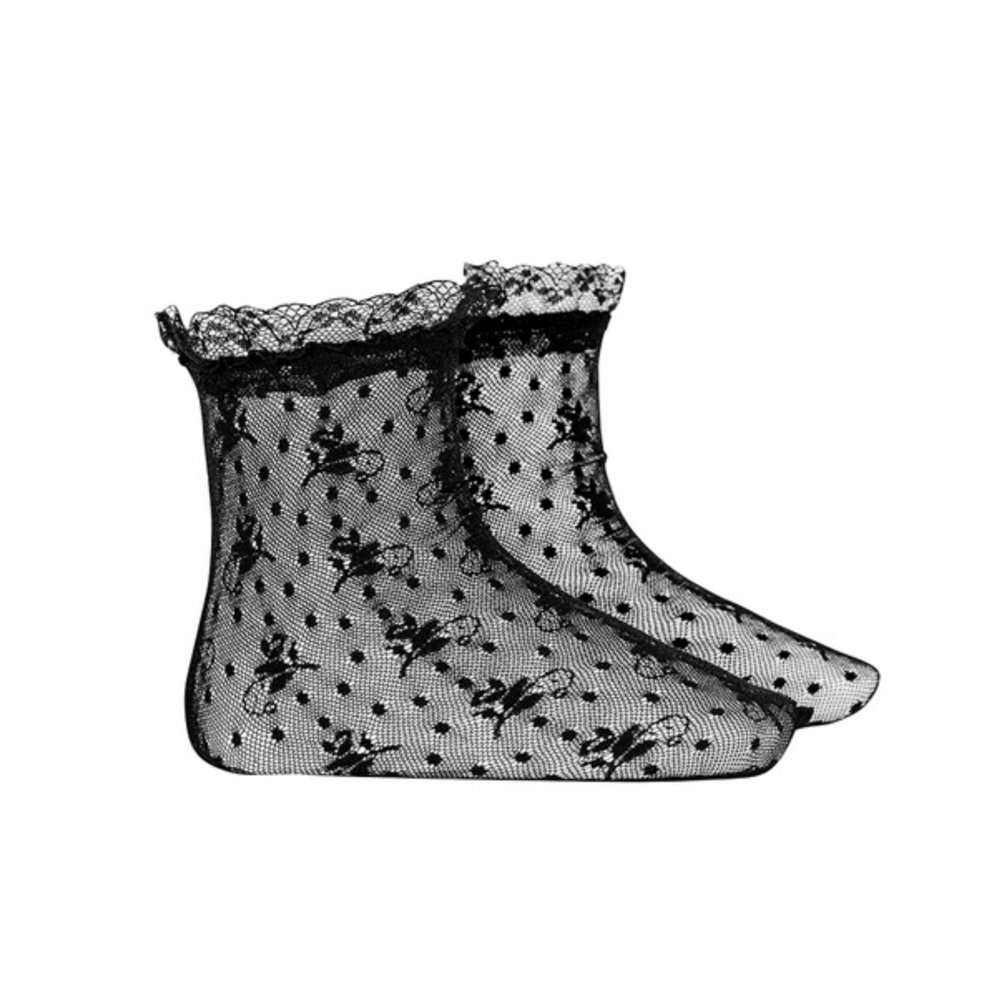 Condor Floral Designed Lace Sock
