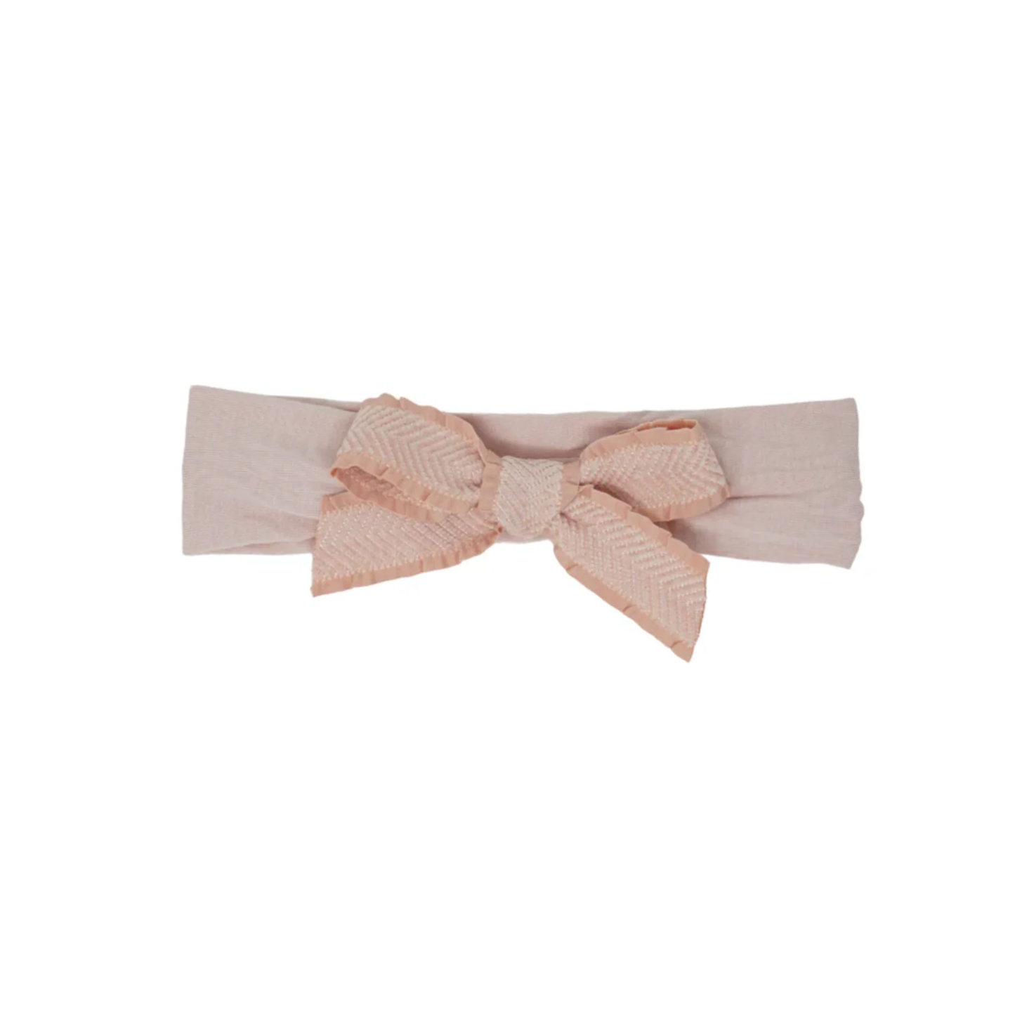 Bandeau Ruffle Herringbone Baby Modal Headband