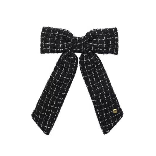 Tis Me Tweed Bow Clip