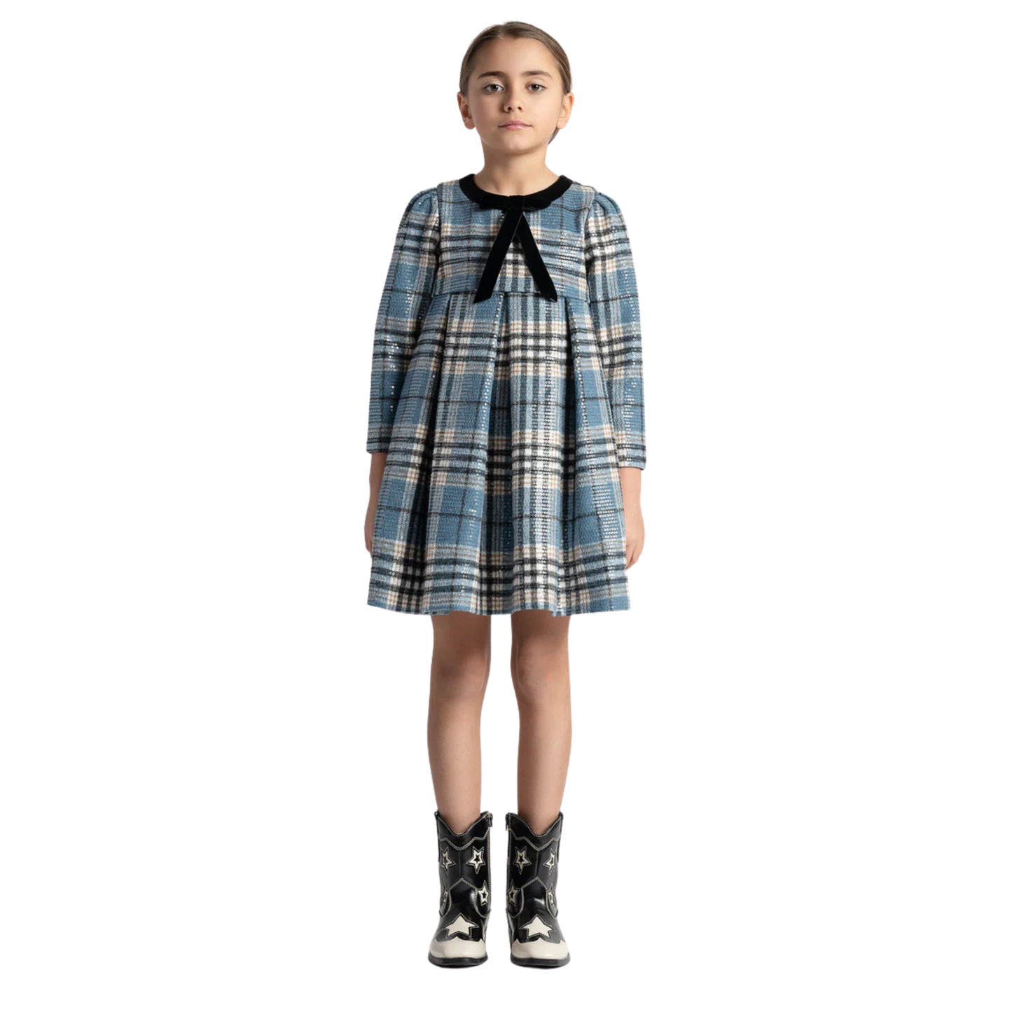 A`Lapage  Angelica Sequins Tartan Dress