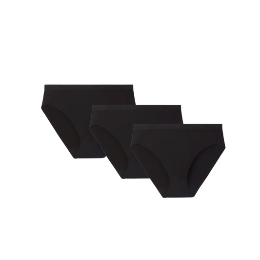 Memoi Combed Cotton Basic Hipster Panties 3 Pack