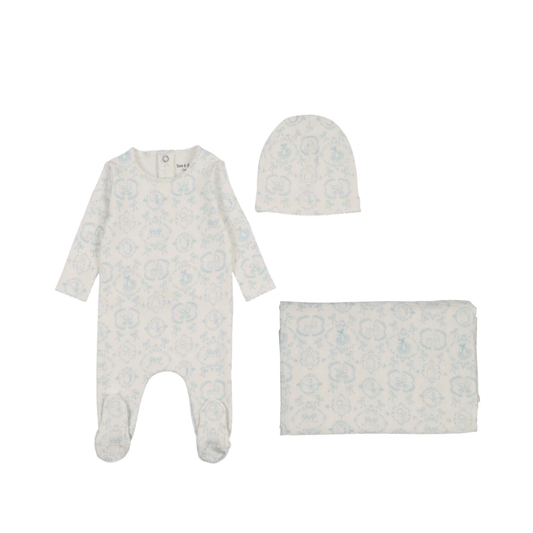 Bee And Dee Babyland Toile Footie Set