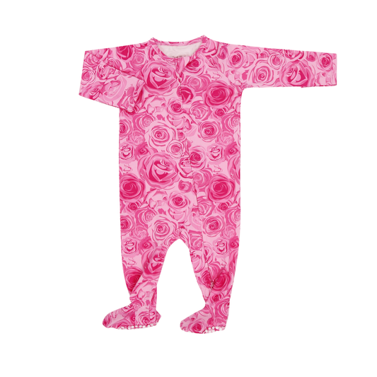 Sweet Bamboo This Must Be Love Zipper Footie