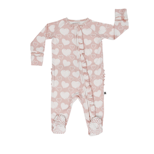 Sweet Bamboo So Much Love Ruffle Footie