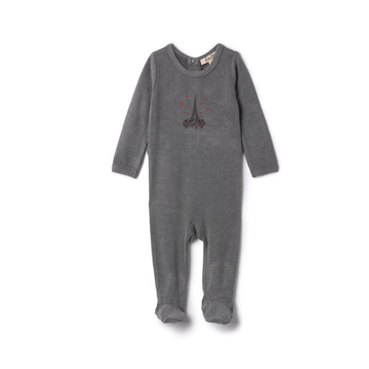 Lola Eiffel Tower Print Footie