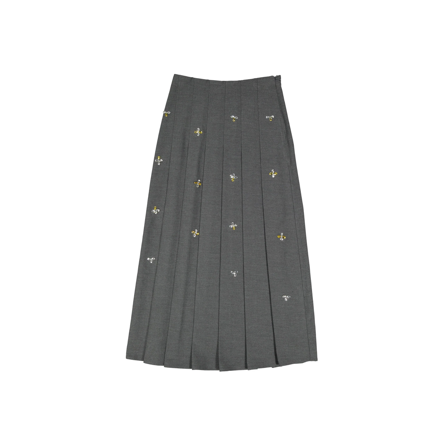 A4  Embellished Pleated Skirt