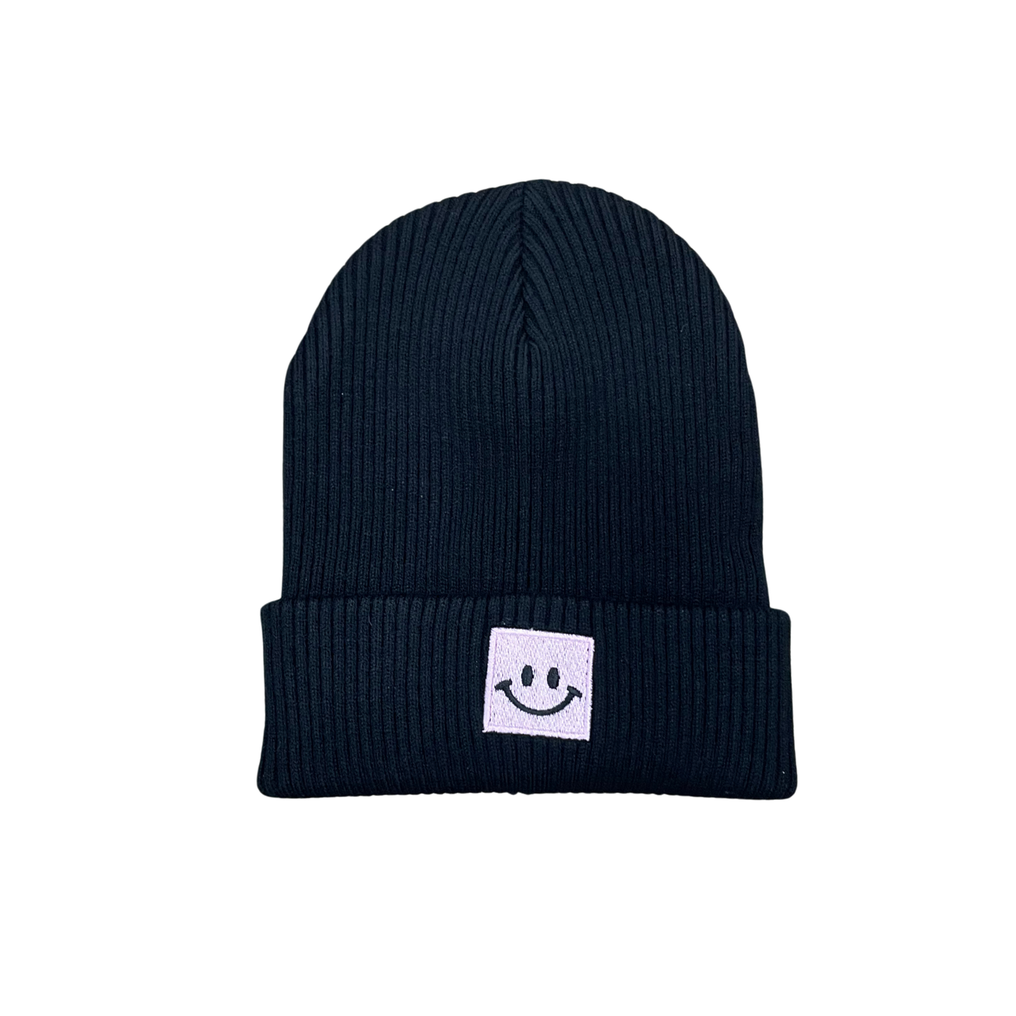 Mini Pops Cuff Hat With Smiley Patch