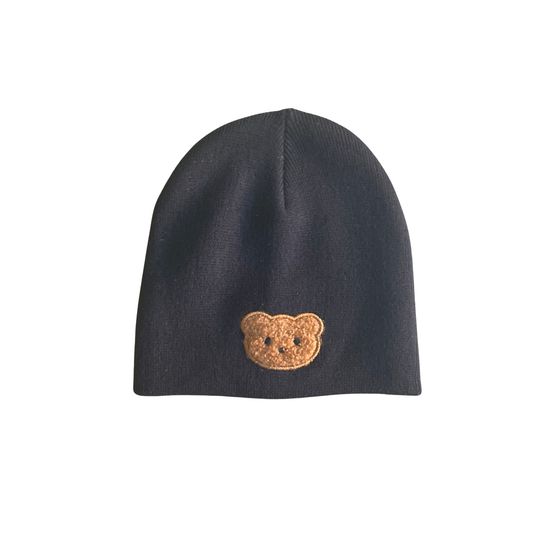 Mini Pops Baby Pull On Hat With Teddy Applique