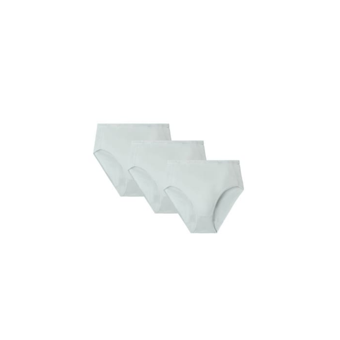 Memoi Womens 3 Pair Pack Ribbed Briefs