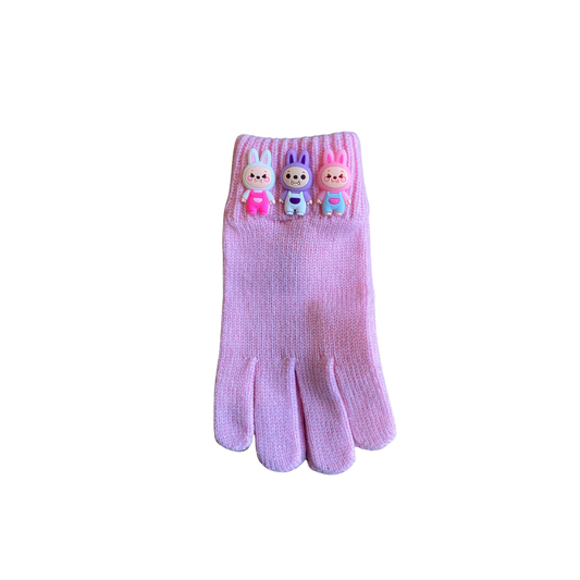 Bari Lynn Pink Bu Monster Winter Gloves