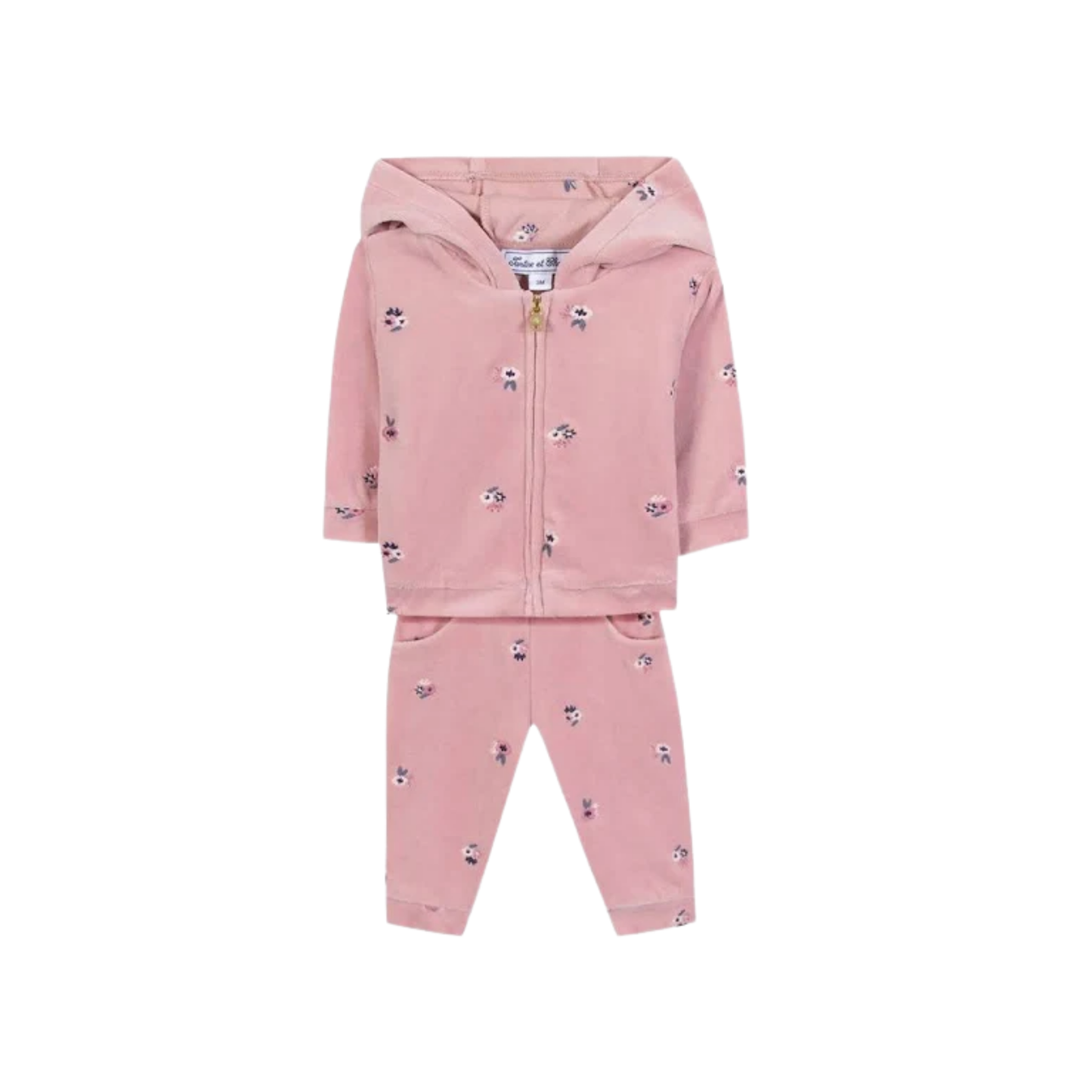 Tartine Et Chocolat Flowers Velour Set