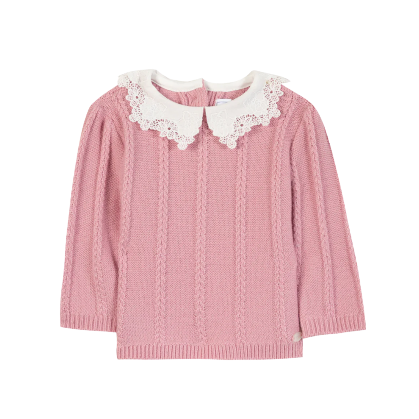 Tartine Et Chocolat Collar Cable Knit Sweater