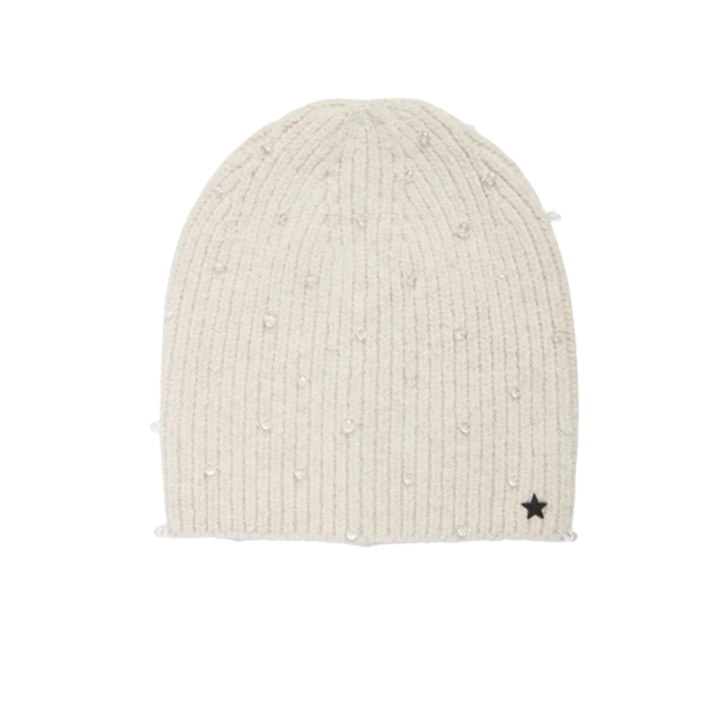 Jocelyn Knit Hat with Hand Sewn Crystal Beads