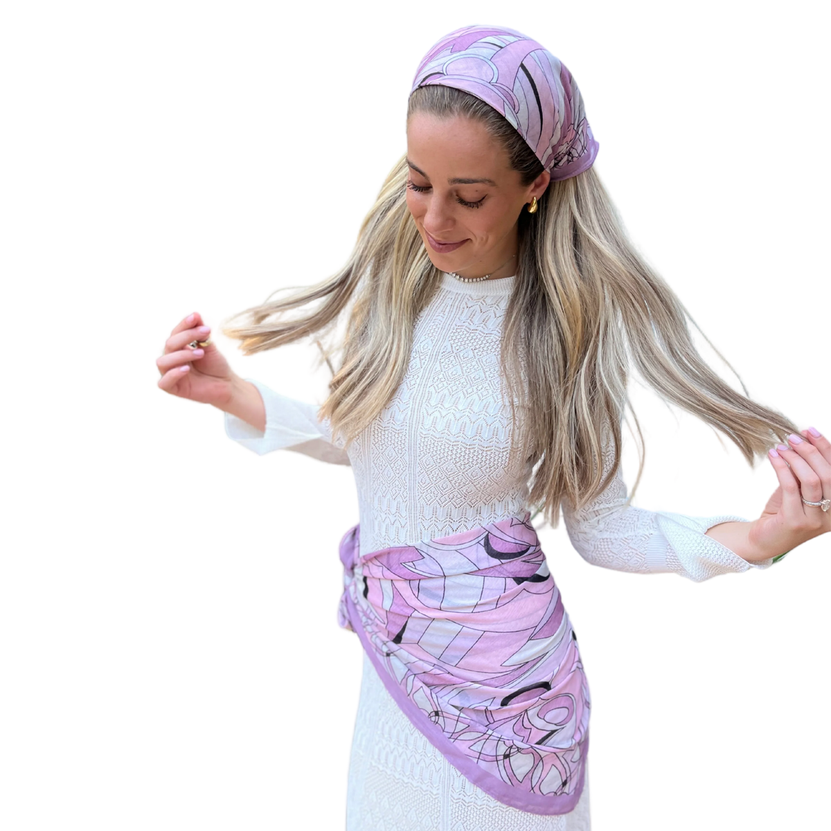 The Scarf Bar Pucci Inspired Lilac Mirage Headscarf